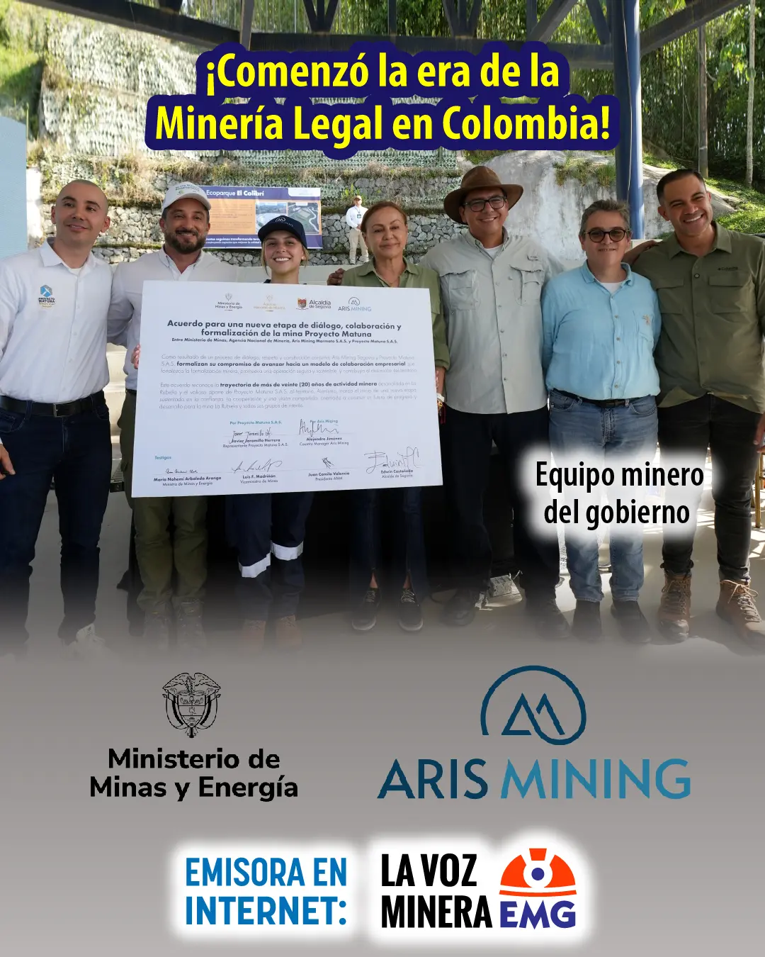 Equipo minero gobierno