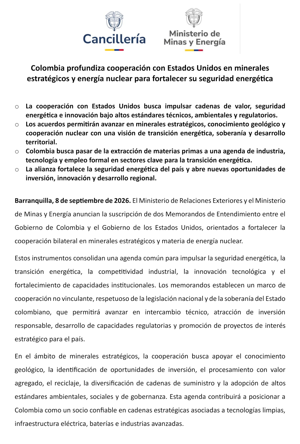 Acuerdo Colombia EE UU